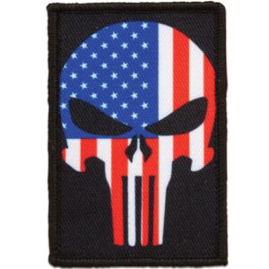 Skull USA Flag Morale Patch