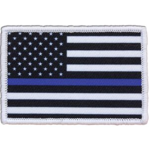 Police Thin Blue Line Flag Morale Patch