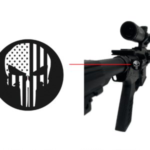 Engraved AR15 or AR 308 Forward Assist Cap – Punisher (American Flag)