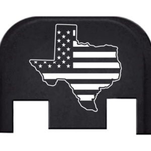 Engraved Slide Plate For Glocks – STATE OF TEXAS (AMERICAN FLAG)