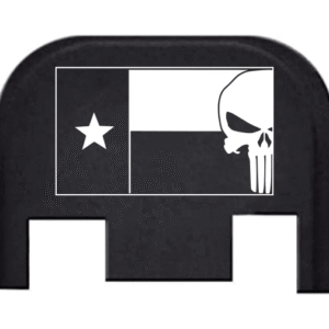 Engraved Slide Plate For Glocks – TEXAS PUNISHER FLAG