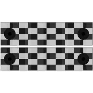 Engraved 2-Pack Keymod Mini Rails – Checkered