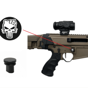 Engraved Oversized Magazine Button – Hello Kitty Punisher