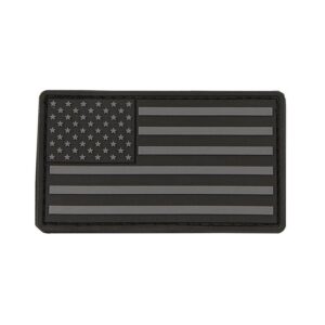 USA Flag Morale Patch Black PVC