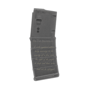 Engraved Magpul MOE PMAG 30 Round AR-15 Magazine – SECOND AMENDMENT
