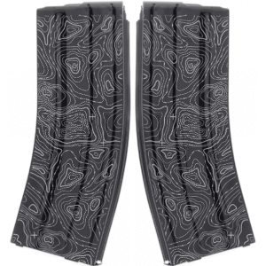 Engraved Duramag 30 Round 5.56/223 AR-15 Aluminum Magazine – Topographic