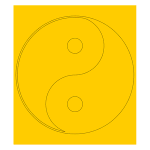 Yin & Yang Single Image Cerakote Stencil