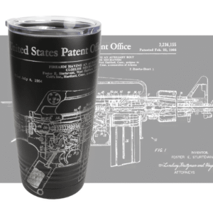 AR-15 Patent Engraved 20 Ounce Tumbler Cup