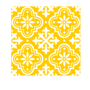 Crossed Floral Cerakote Stencil