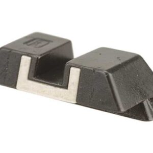 Glock Factory Square Rear Sight 6.9mm .271″ Height Steel Black White Outline