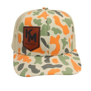 KM Tactical Khaki & Blaze Duck Camo Snapback Hat