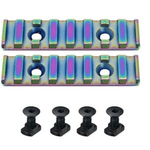 2 Pack PVD Coated MLOK Mini Rails w/ Hardware