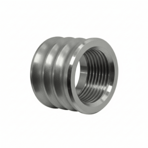 1/2×28 Double Fluted Pistol Length Aluminum Thread Protector – Stainless