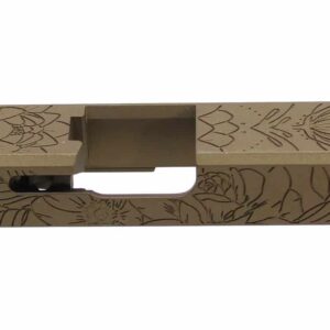 Deep Engraved Custom Cerakote Slide For Glock 17/19 – Floral