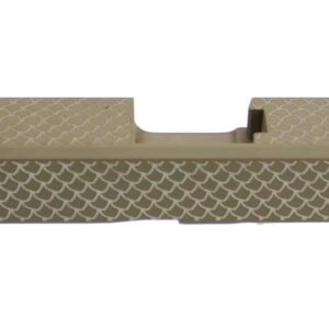 FDE Cerakote & Single Filled Dragon Scale Engraved Glock 17 Standard One-Off Slide