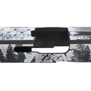 Black & White Cerakote Outdoors Deep Engraved Glock 19 Standard One-Off Slide