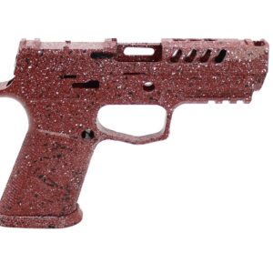 Crimson Splatter Cerakoted KMT SIG P320 Compact/Carry Valor Module & Slide Combo – ONE OFF