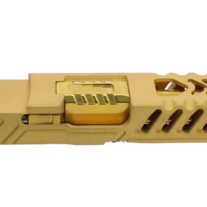Assembled Gold Cerakote G19 RMR MKII BDE One-Off Slide w/ TiN Optimus Barrel