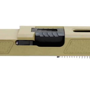 Assembled Desert Sand Cerakote G19 RMR Bullnose One-Off Slide w/ Nitride Optimus Barrel
