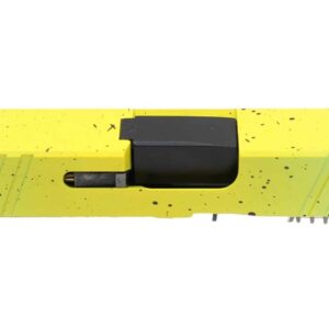 Assembled Yellow & Green Glock 43 Standard One-Off Slide w/ Nitride Barrel