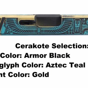 Deep Engraved Custom Cerakote Slide For Glock 17/19/21/26/43 – Egyptian Theme