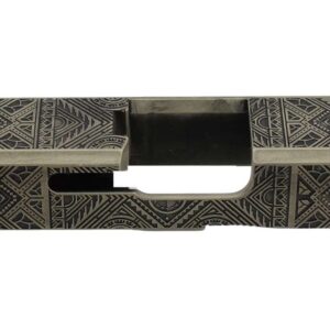 Polynesian Deep Engraved Custom Cerakote G19 Standard One-Off Slide