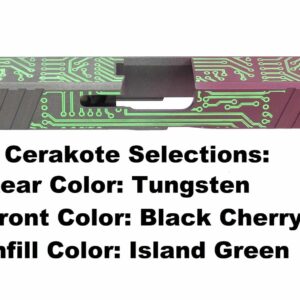 Deep Engraved Custom Cerakote Slide For Glock 17/19/21/26/43 – Circuitry