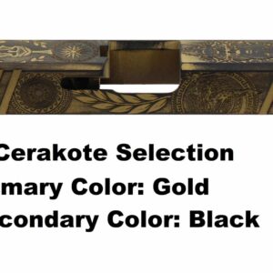 Deep Engraved Custom Cerakote Slide For Glock 17/19/26/43 – Greek Theme
