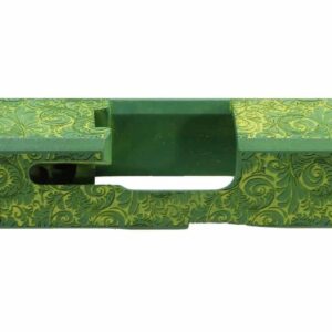 Green & Yellow Scrolls Cerakote G19 Standard One-Off Slide