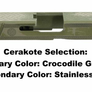 Deep Engraved Custom Cerakote Slide For Glock 17/19/21/26/43 – Viking Theme